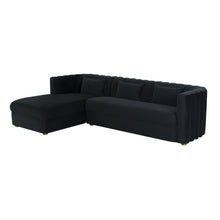 Load image into Gallery viewer, Callie Black Velvet Sectional
