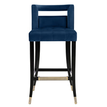 Load image into Gallery viewer, Hart Navy Velvet Bar Stool
