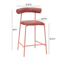 Load image into Gallery viewer, Liliana Mauve Velvet Counter Stool
